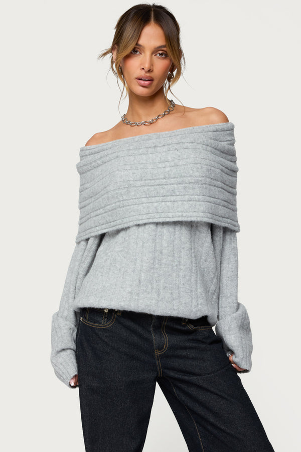 Kadenna Oversized Off Shoulder Sweater view 1