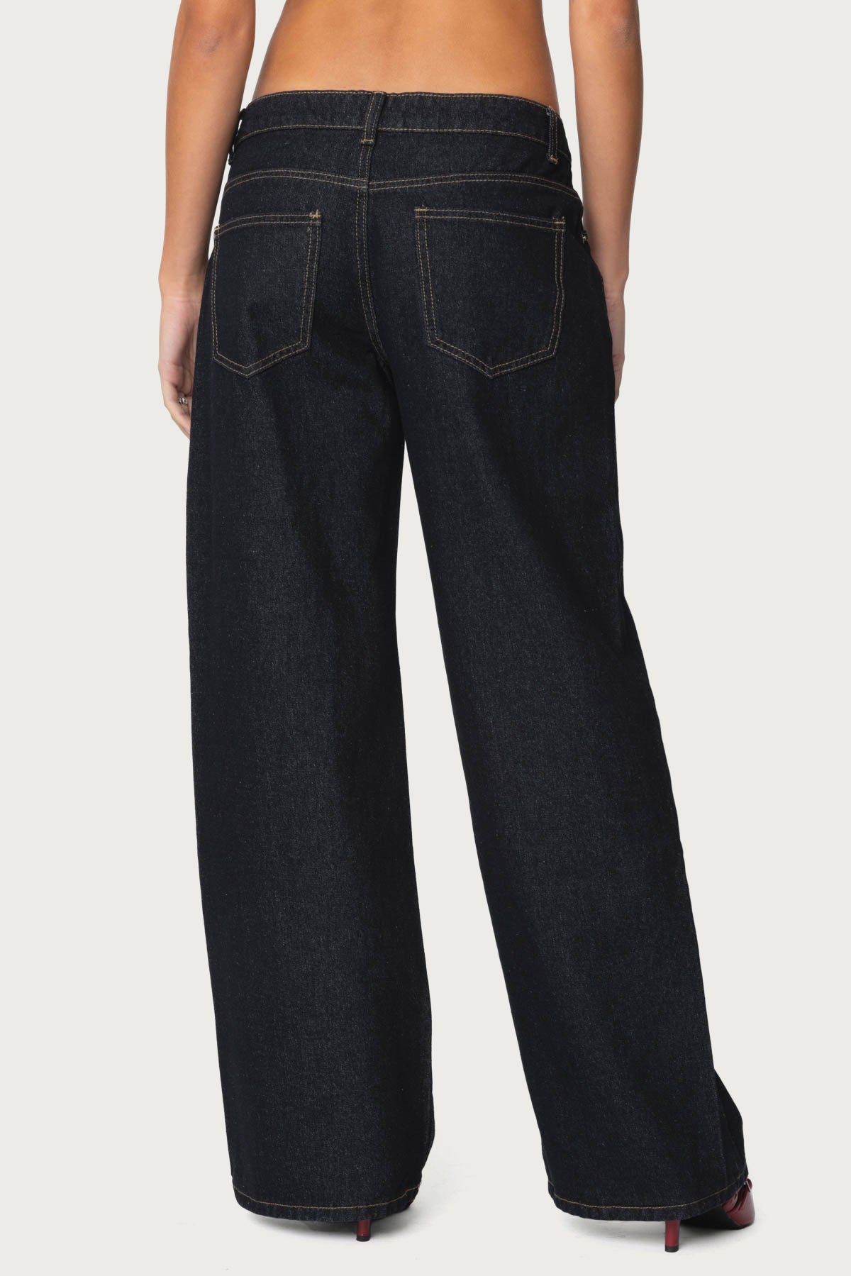 Raelynn Washed Low Rise Baggy Jeans