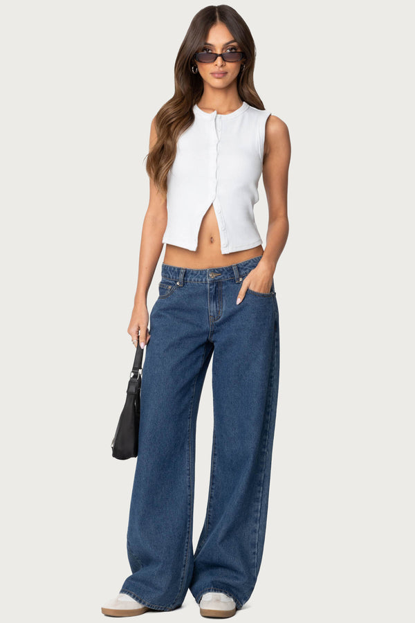 Raelynn Washed Low Rise Baggy Jeans view 1