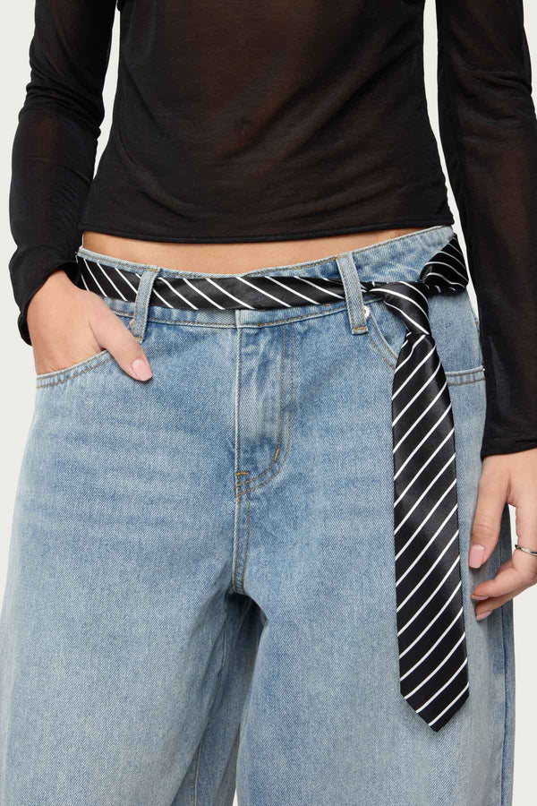 Striped Necktie view 1