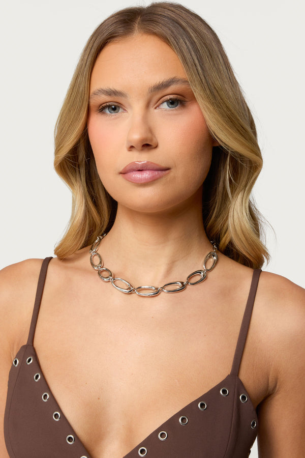 Oval Chain Necklace view 1