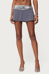 Briella Sequin Waist Mini Skort