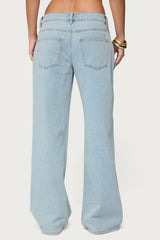 Adison Button Low Rise Baggy Jeans