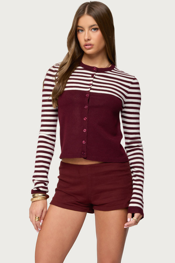 Goni Stripey Knit Cardigan view 1