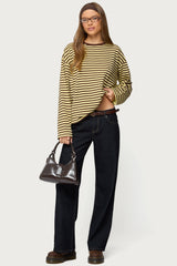 Jodie Oversized Striped Long Sleeve Top