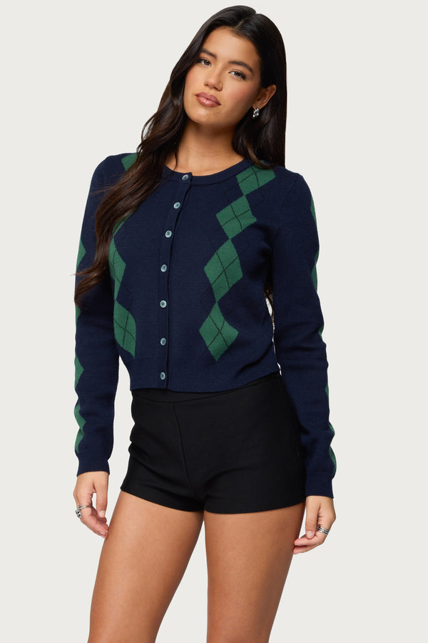 Farren Argyle Cardigan view 1