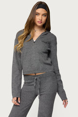 Ayah Knit Zip Up Hoodie