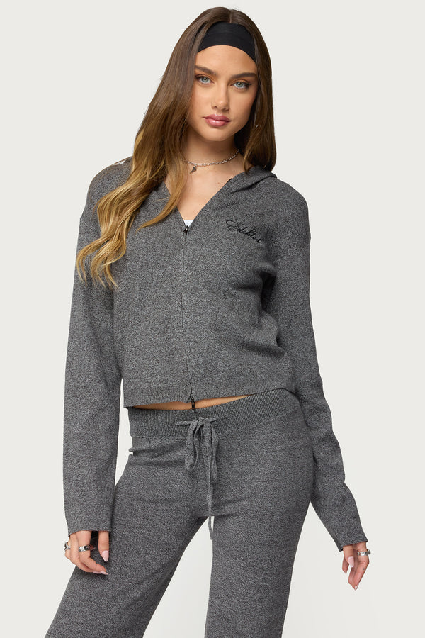 Ayah Knit Zip Up Hoodie view 1