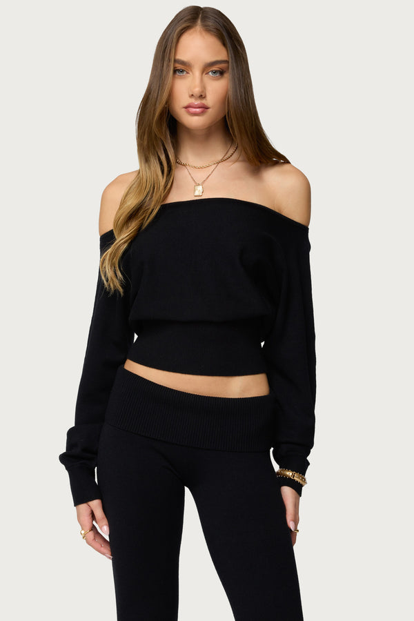 Skyla Off Shoulder Knit Sweater view 1