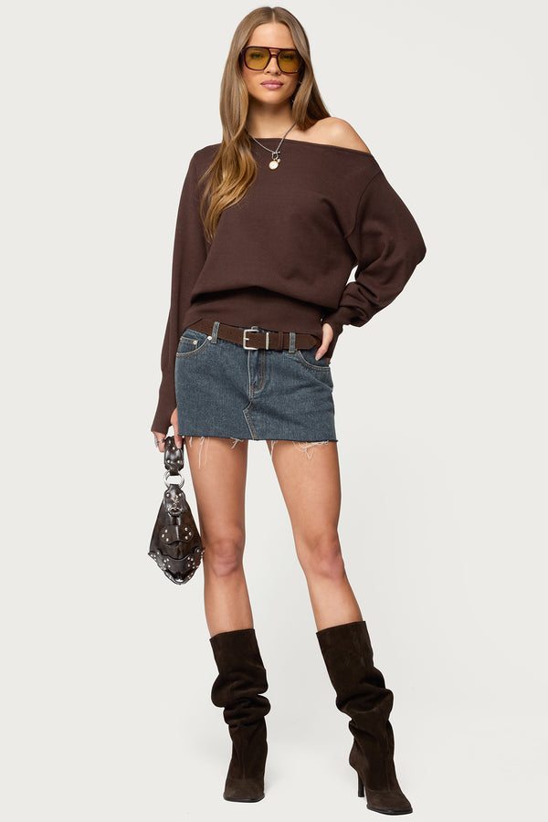 Off Shoulder Oversized Sweater view 2