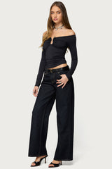 Halle Curved U Off Shoulder Top
