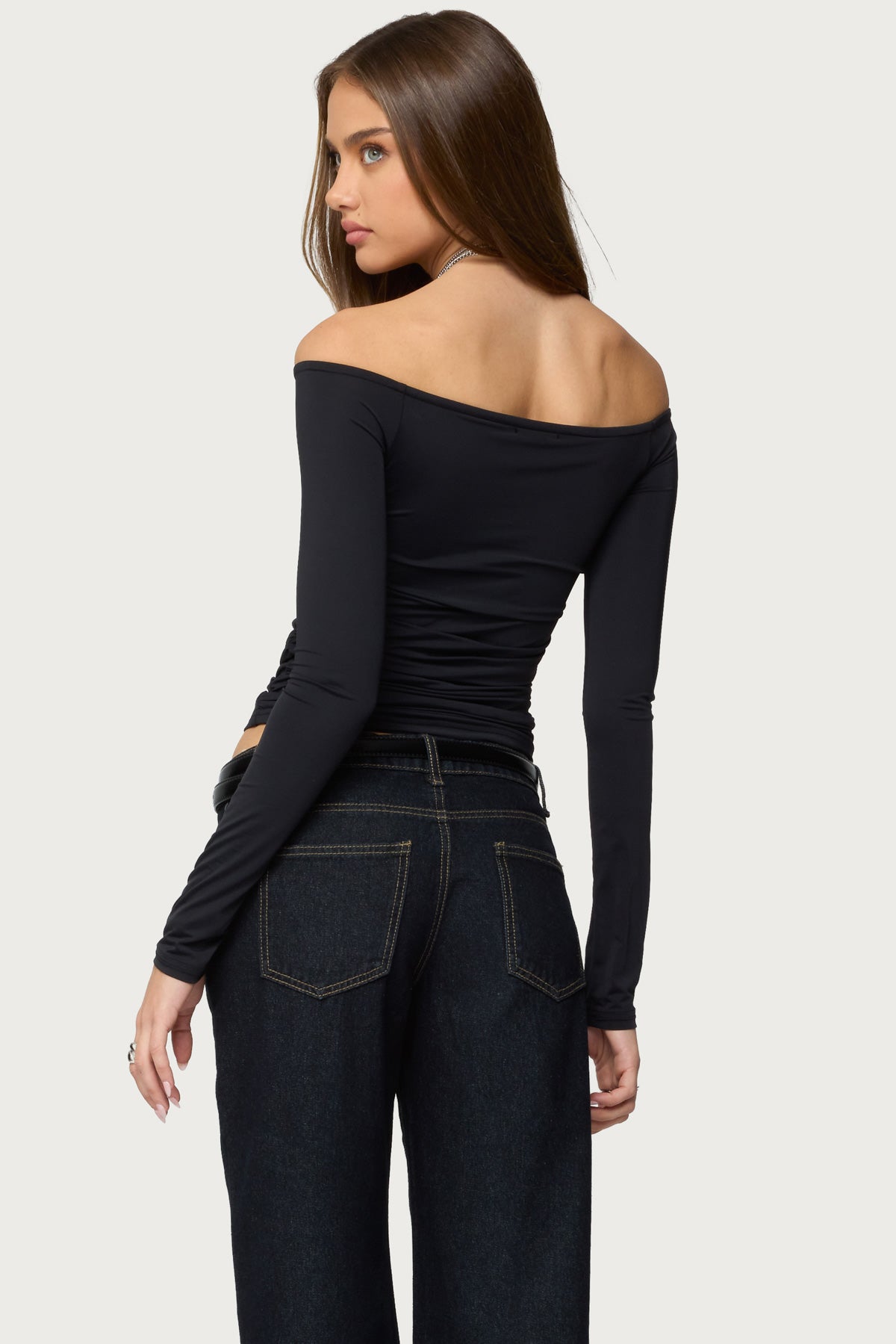 Halle Curved U Off Shoulder Top