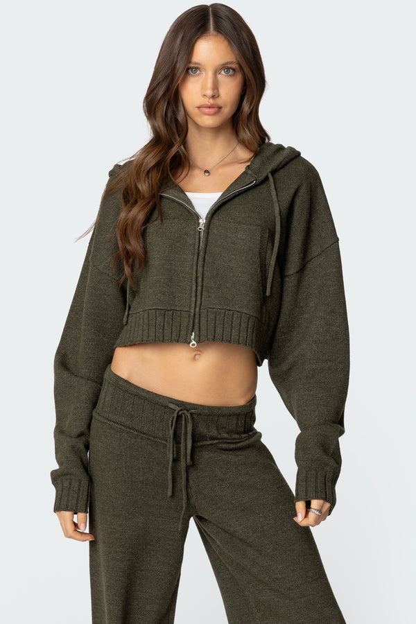 Russell Knit Hooded Cardigan view 1