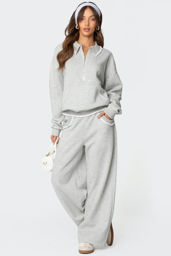 Ashtin Ruffle Trim Sweatshirt view 2