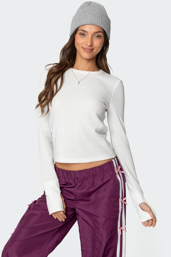 Waffle Long Sleeve T Shirt view 1