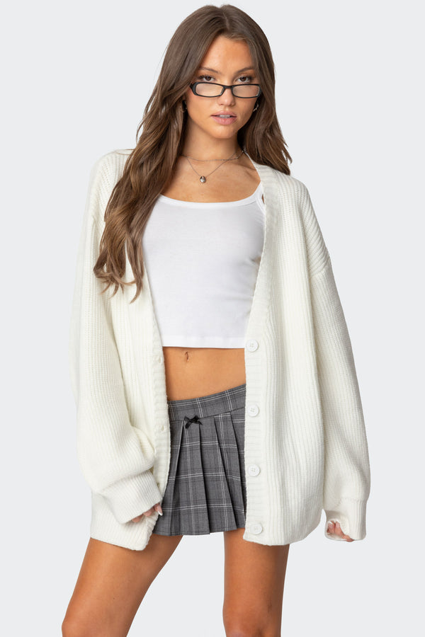 Mathilde Oversized V Neck Cardigan view 1