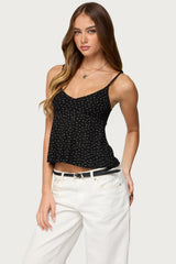 Kelli Floral Babydoll Tank Top
