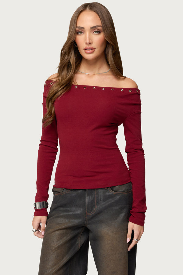 Rebekka Grommet Off Shoulder Top view 1