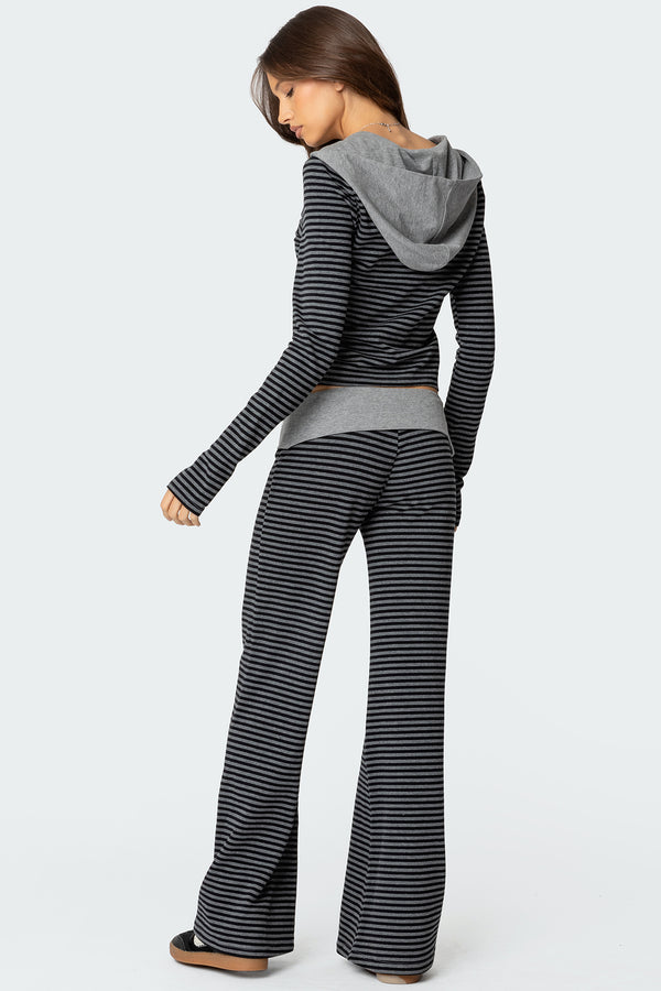 Meggy Striped Zip Up Hoodie view 2