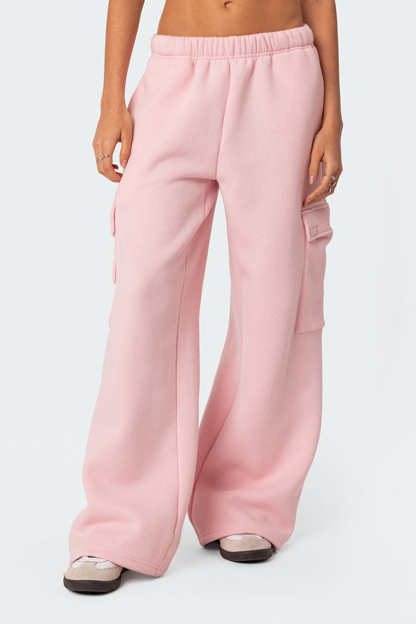 Wide Leg Cargo Sweatpants view 2
