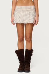 Lulah Plaid Mini Skirt