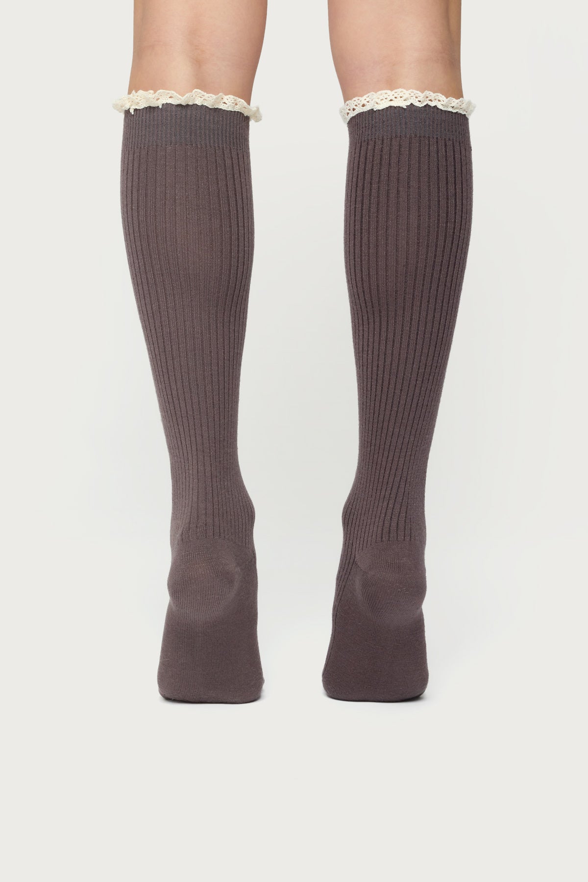 Lacey Ruffle Knee High Socks