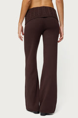 Lula Cable Knit Foldover Pants