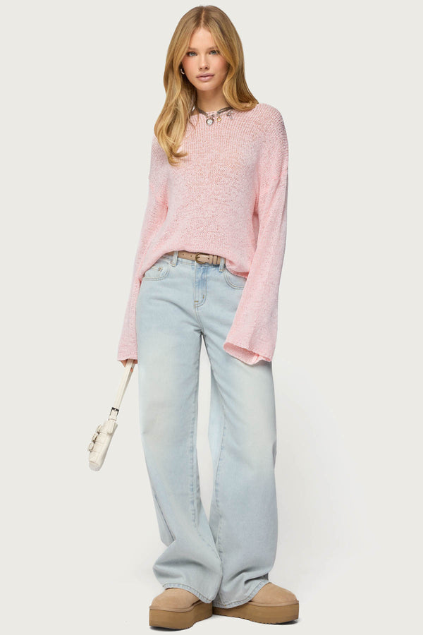 Drop Shoulder Light Knit Sweater view 2