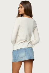 Jesy Iridescent Split Front Knit Cardigan