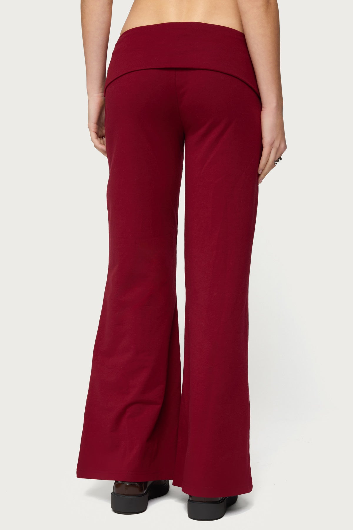 Petite Wide Leg Foldover Pants