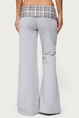 Kimmy Plaid Foldover Waist Pants