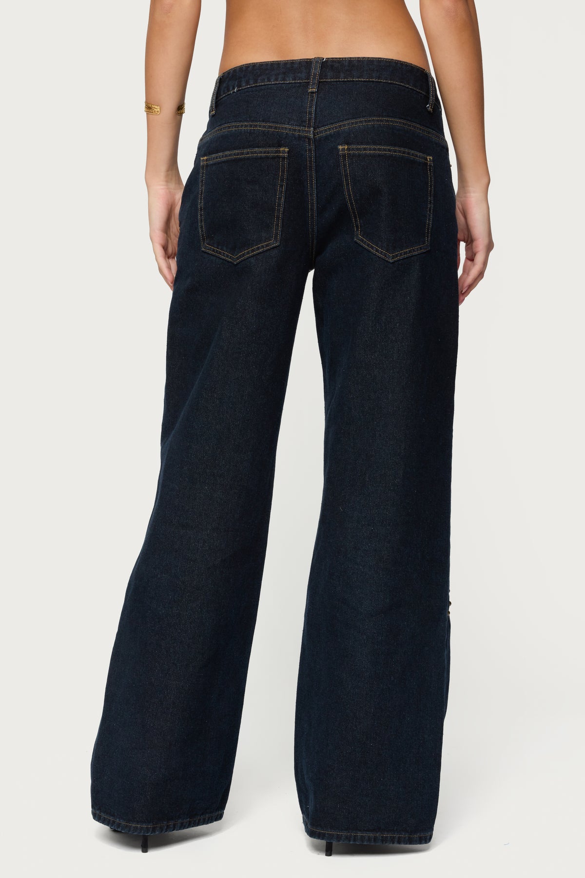 Charla Stud Low Rise Baggy Jeans