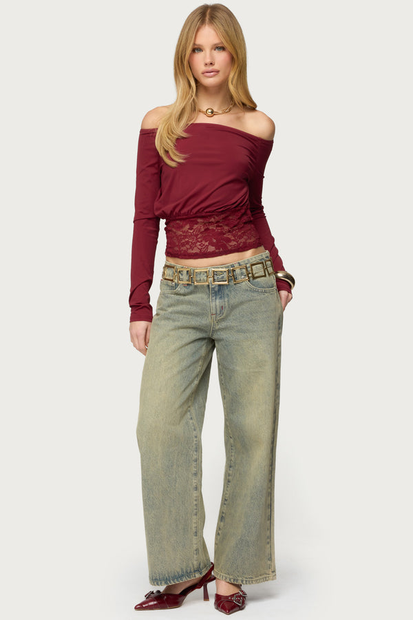 Dorona Lacey Off Shoulder Top view 2