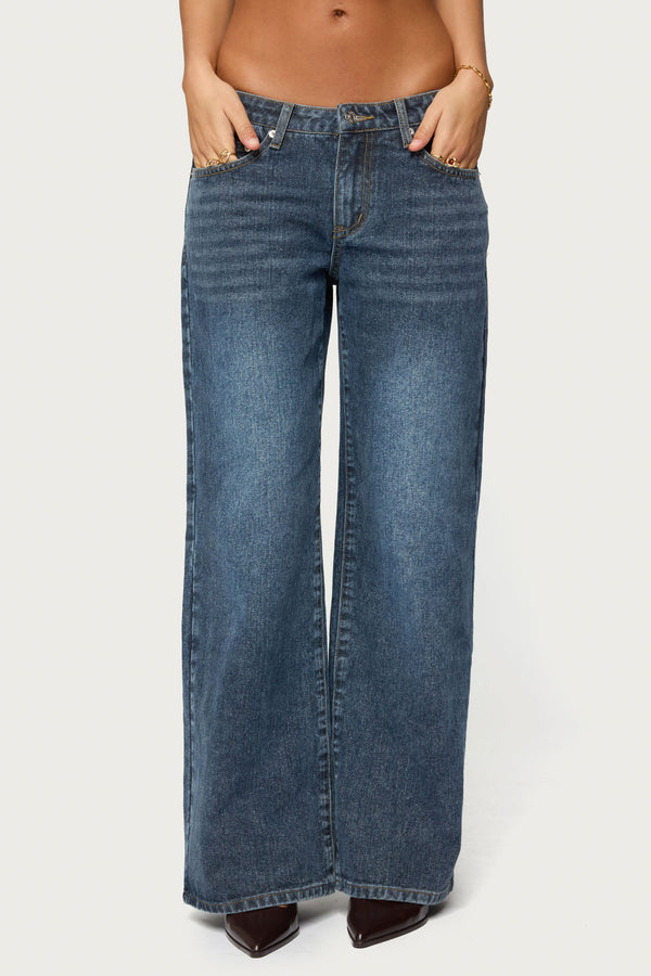 1980 Leopard Patch Low Rise Baggy Jeans view 2