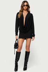Romelia Cowl Neck Mini Dress