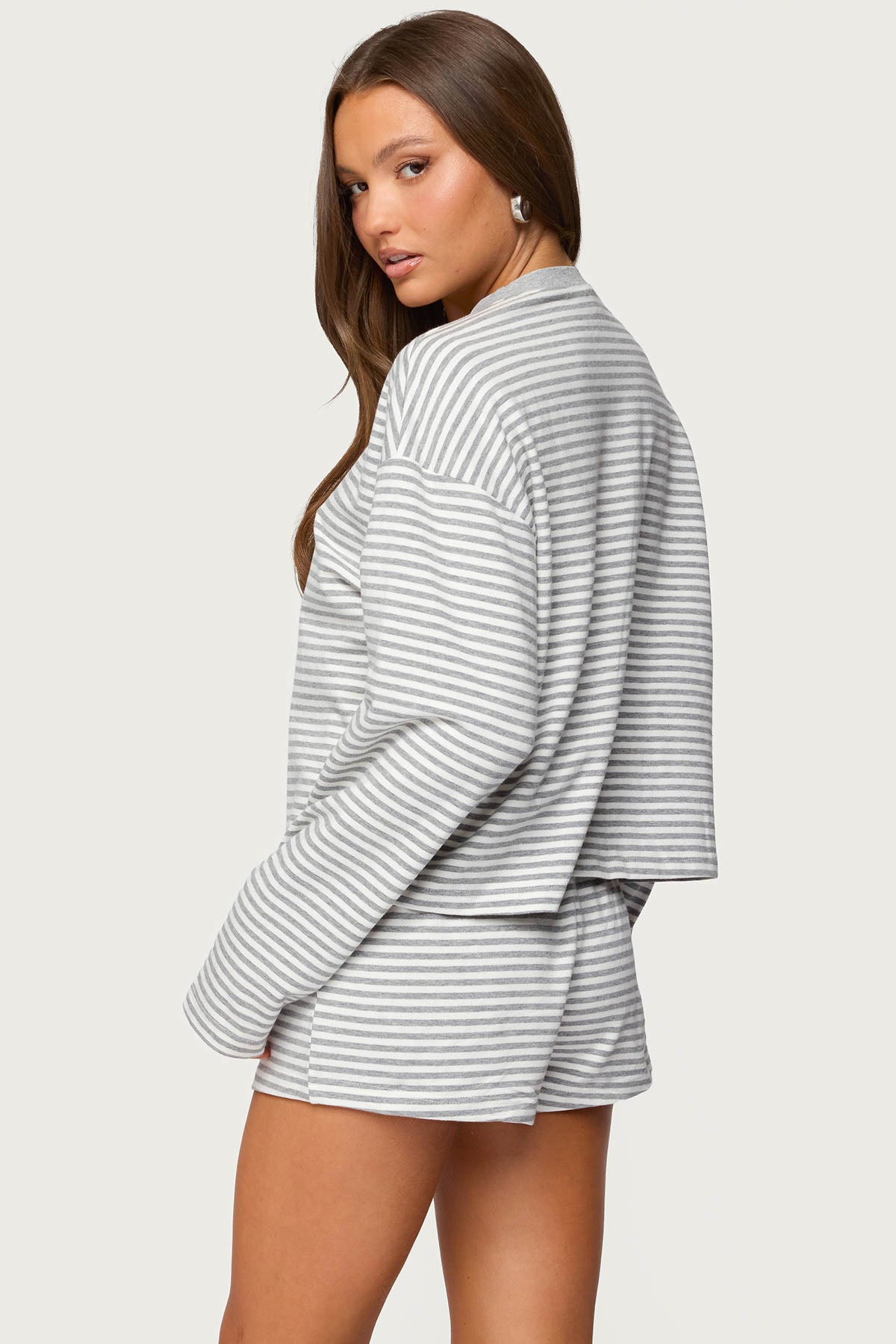 Jainee Striped Long Sleeve T Shirt