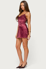 Lacey Backless Polka Dot Mini Dress
