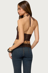 Ghita Lacey Halter Corset