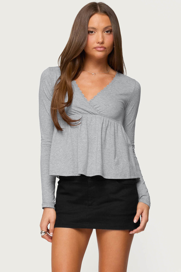 Kenzie Long Sleeve Babydoll Top view 1
