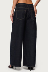 Frida Buttoned Low Rise Baggy Jeans