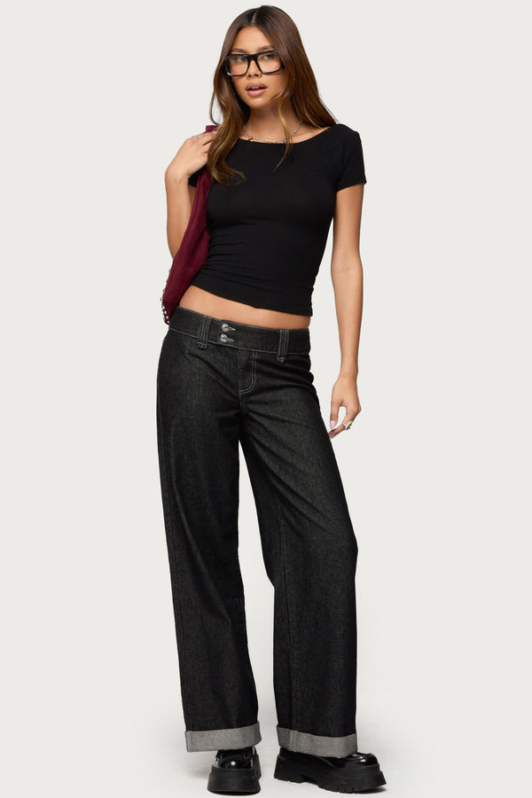Becca Boat Neck Top view 2