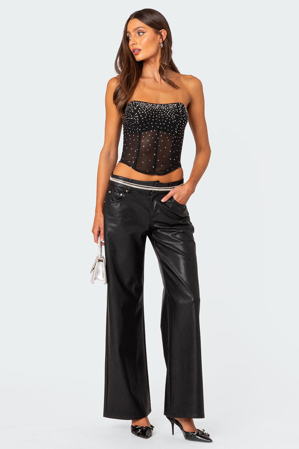 Sheer Rhinestone Corset view 2