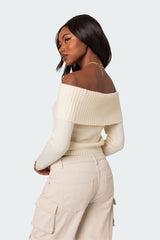 Tamara Fold Over Knit Top