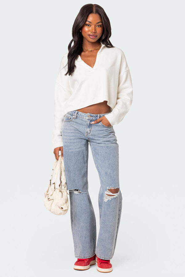 Marcie Oversize Cropped Sweater view 2