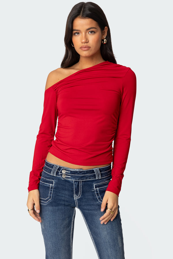 Ronnie Asymmetric Long Sleeve Top view 1