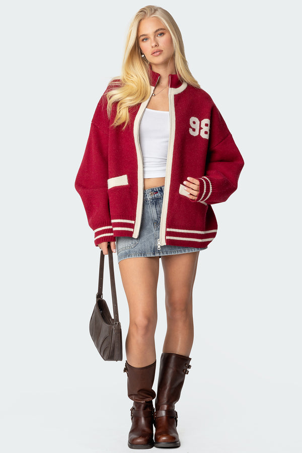 98 Varsity Zip Up Sweater view 2