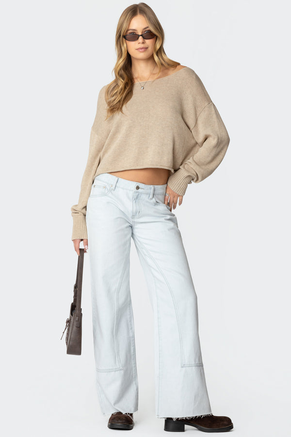 Aviv Wide Neck Oversized Sweater view 2