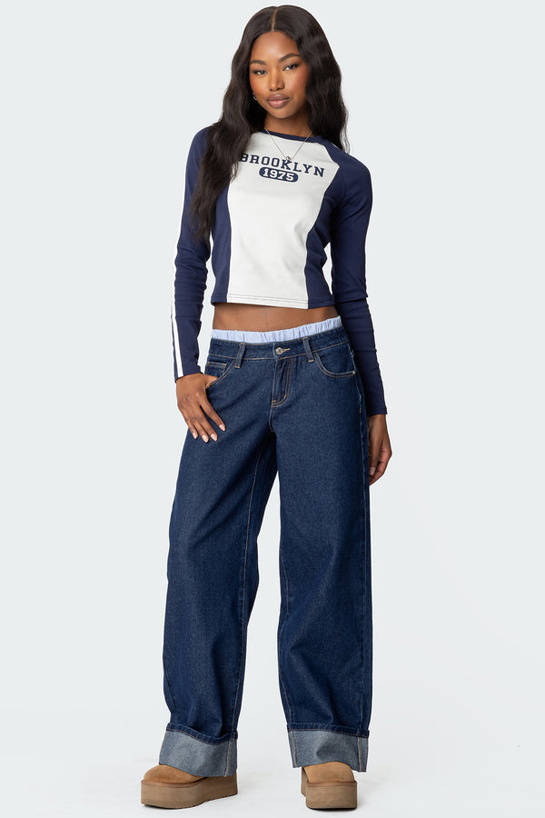 Brooklyn Raglan Long Sleeve T Shirt view 2