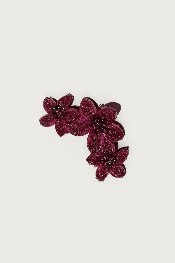 Faux Crystal Flower Hair Clip view 2