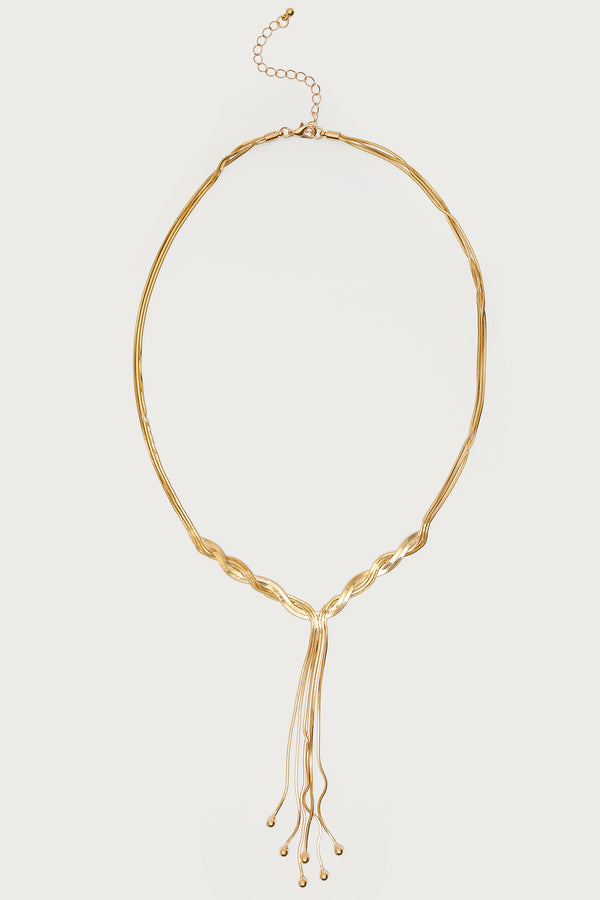 Braided Cascading Chain Necklace view 2
